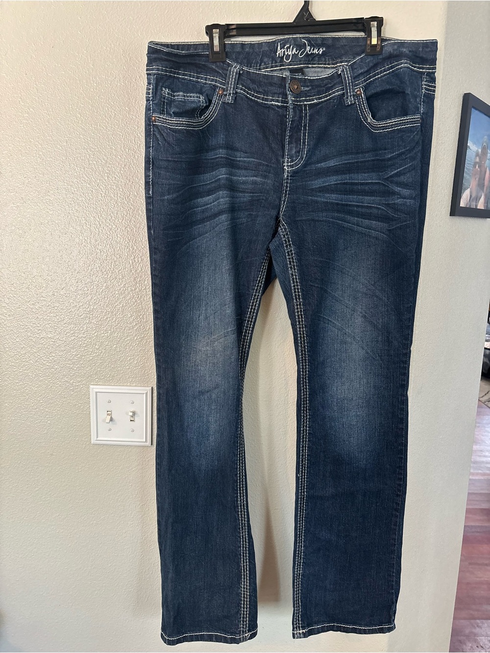 Ariya Jeans Plus Size 18 Curvy Bootcut Contrast Stitch Y2K Western Denim